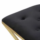 Høj firkantet designstol i jern og stof - Sillie Viadurini