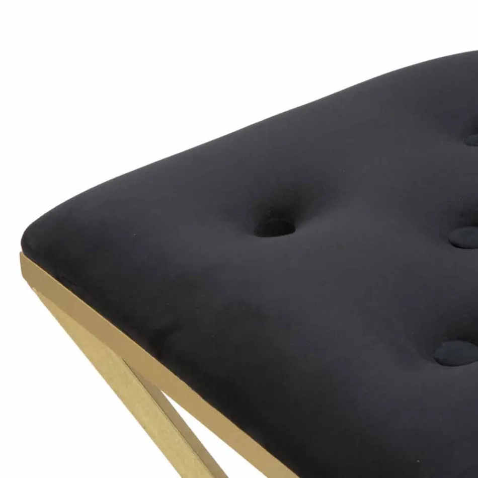 Høj firkantet designstol i jern og stof - Sillie Viadurini