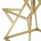 Høj firkantet designstol i jern og stof - Sillie Viadurini