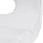 Barstol i hvidt syntetisk læder og forkromet metal - Sorbillo Viadurini