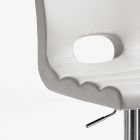 Barstol i hvidt syntetisk læder og forkromet metal - Sorbillo Viadurini