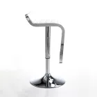 Barstol i syntetisk læder og metal - Berchelio Viadurini