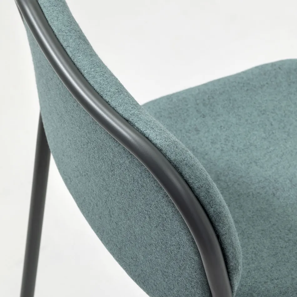 Køkkentaburet i stof og metal Fremstillet i Italien 2 stk - Sangria Viadurini