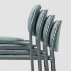 Køkkentaburet i stof og metal Fremstillet i Italien 2 stk - Sangria Viadurini