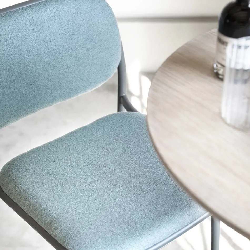 Køkkentaburet i stof og metal Fremstillet i Italien 2 stk - Sangria Viadurini