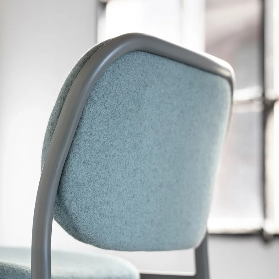 Køkkentaburet i stof og metal Fremstillet i Italien 2 stk - Sangria Viadurini