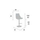 Højdejusterbar køkkentaburet i kunstlæder Fremstillet i Italien - Toronto Viadurini