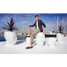 Udendørs afføring i form af et ansigt af moderne design Adan af Vondom Viadurini