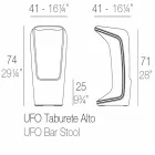 Ufo af Vondom moderne design udendørs afføring i polyethylen Viadurini