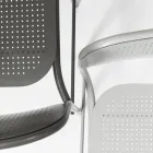 Udendørs stabelbar metaltaburet lavet i Italien 2 stykker - Synergi Viadurini