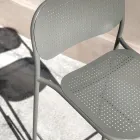 Udendørs stabelbar metaltaburet lavet i Italien 2 stykker - Synergi Viadurini