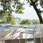 Stabelbar udendørs skammel i galvaniseret metal Fremstillet i Italien - Amina Viadurini