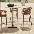 Udendørs aluminium skammel lavet i Italien - Emmacross fra Varaschin Viadurini