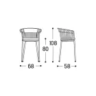 Udendørs skammel i aluminium Made in Italy - Emmacross fra Varaschin Viadurini