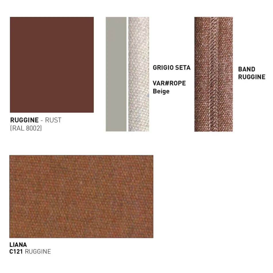 Udendørs skammel i aluminium Made in Italy - Emmacross fra Varaschin Viadurini