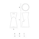 Lysende udendørs skammel i hvid polyethylen Made in Italy - Jordbær Viadurini