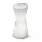 Lysende udendørs skammel i hvid polyethylen Made in Italy - Jordbær Viadurini