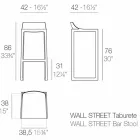 Wall Street Vondom udendørs afføring, polypropylen og glasfiber Viadurini