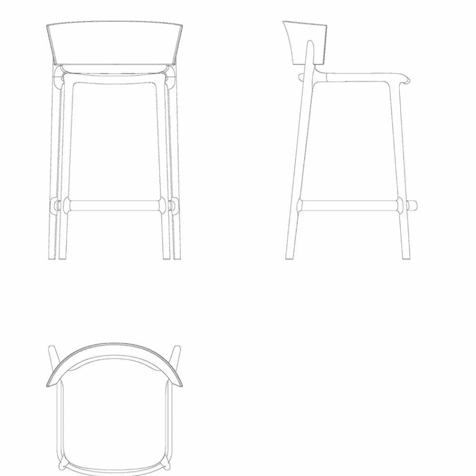 Africa Vondom Havestol i polypropylen H 85 cm, design Viadurini