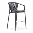 Stabelbar haveskammelaluminium og teknisk stof - Smart af Varaschin Viadurini