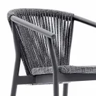 Stabelbar haveskammelaluminium og teknisk stof - Smart af Varaschin Viadurini