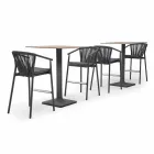 Stabelbar haveskammelaluminium og teknisk stof - Smart af Varaschin Viadurini