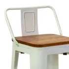 Indendørs og udendørs skammel i jern og træ - Papirvarer Viadurini