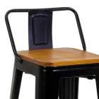 Indendørs og udendørs skammel i jern og træ - Papirvarer Viadurini