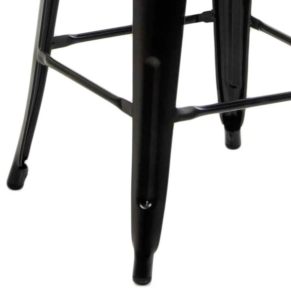 Indendørs og udendørs skammel i jern og træ - Papirvarer Viadurini