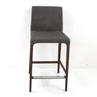 Indendørs skammel i asketræ og kunstlæder lavet i Italien - Floki Viadurini