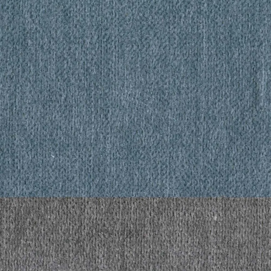 Design Stue skammel i stof med kant og antracitmetal - Scarat Viadurini