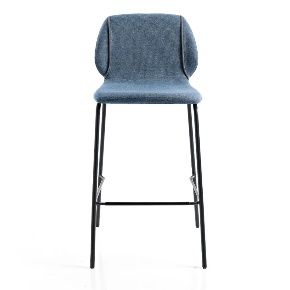 Elegant moderne design stue skammel i stof med kant - Scarat Viadurini