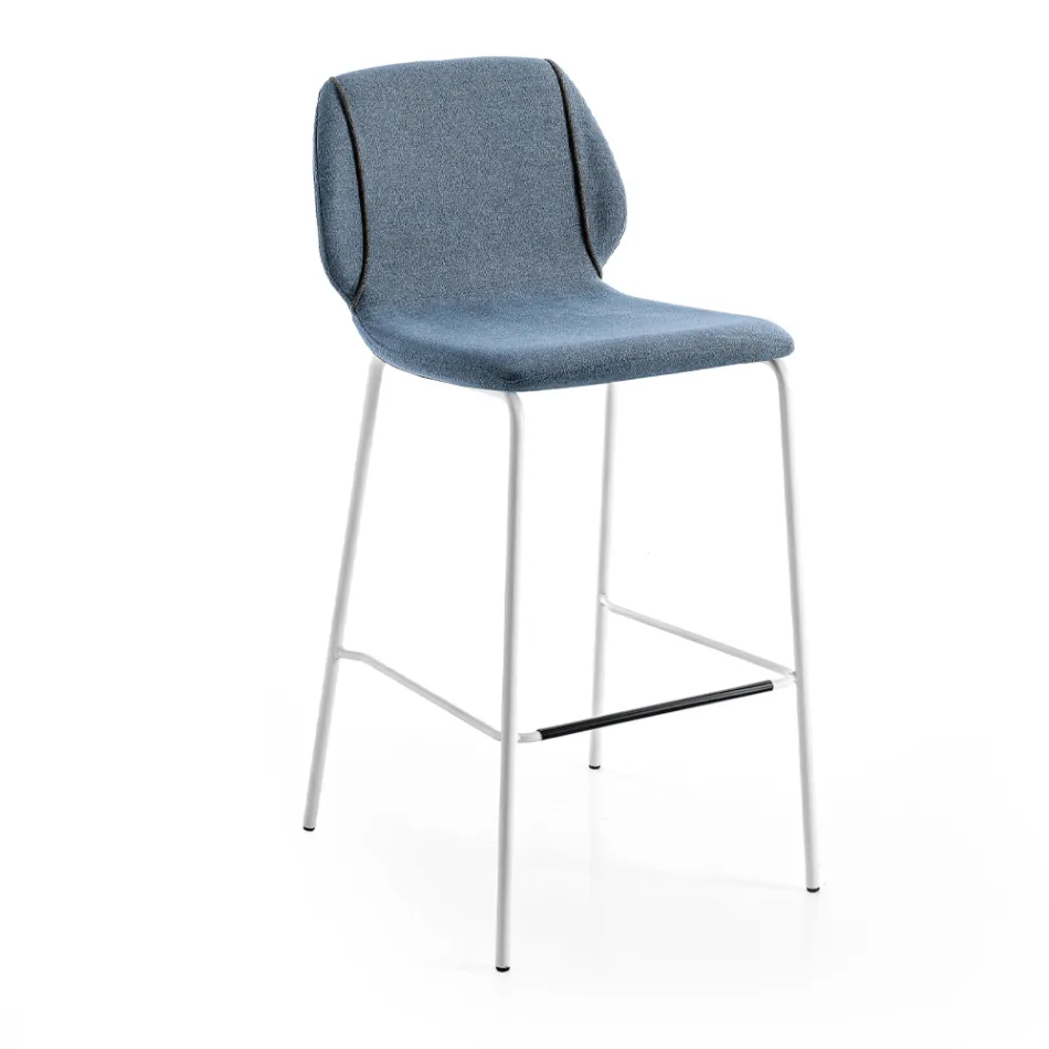 Elegant moderne design stue skammel i stof med kant - Scarat Viadurini