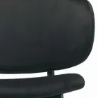 Stue skammel lavet af stål og fløjl lavet i Italien - Rimini Viadurini