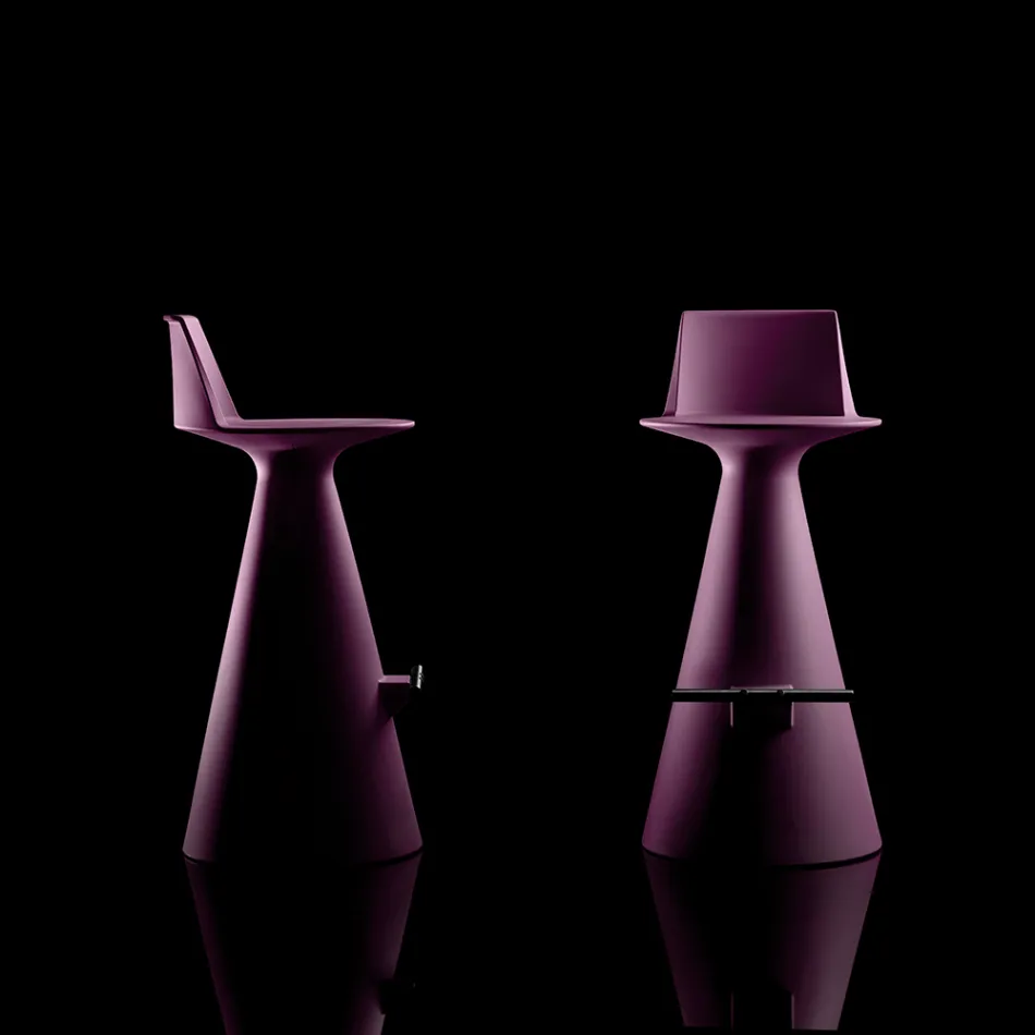 Stue skammel Lavet af polyethylen med fodstøtte - Ellipse Viadurini