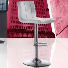 Løftbar moderne designskammel, Eco-lædersæde - Delfina Viadurini