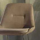 Moderne designskammel med malet metalslæde - Ines Viadurini