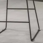 Moderne designskammel med malet metalslæde - Ines Viadurini