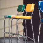 50'ers designskammel i Unica graffiti kunstlæder Viadurini