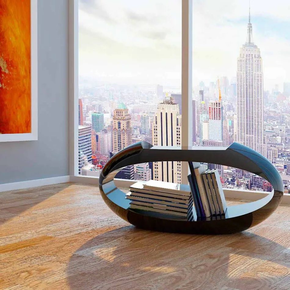 Designstole med integreret bokhylle Ellix lavet i Italien Viadurini