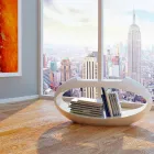 Designstole med integreret bokhylle Ellix lavet i Italien Viadurini