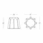 Moderne design farvet Pandoro formet skammel fra Slide - Pandoro Viadurini