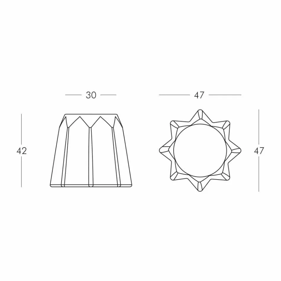Moderne design farvet Pandoro formet skammel fra Slide - Pandoro Viadurini