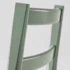 Luksus skammel i massiv bøg med sæde i stof lavet i Italien - Nora Viadurini