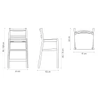 Luksus skammel i massiv bøg med sæde i stof lavet i Italien - Nora Viadurini