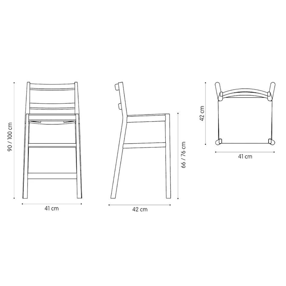 Luksus skammel i massiv bøg med sæde i stof lavet i Italien - Nora Viadurini