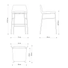 Luksus skammel beklædt med stof med metalbund lavet i Italien - Molde Viadurini