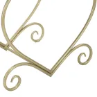 Lav gylden jern skammel med stofdækket sæde - Dimentico Viadurini