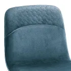 Elegant skammel af moderne design i farvet fløjl og metal - Bizet Viadurini