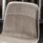 Elegant skammel af moderne design i farvet fløjl og metal - Bizet Viadurini